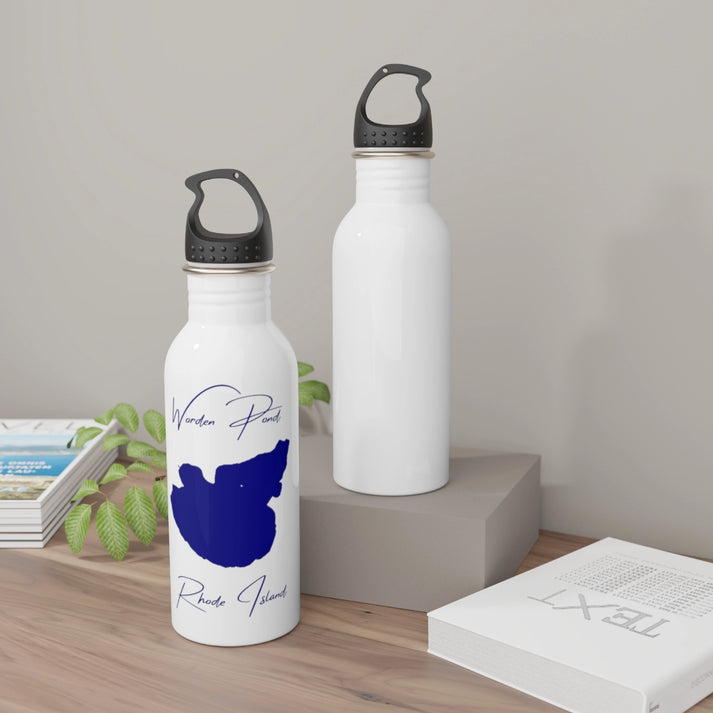 Rhode  Island  Worden  Pond  Water  bottle  other  position  view  from  context-2  white.webp