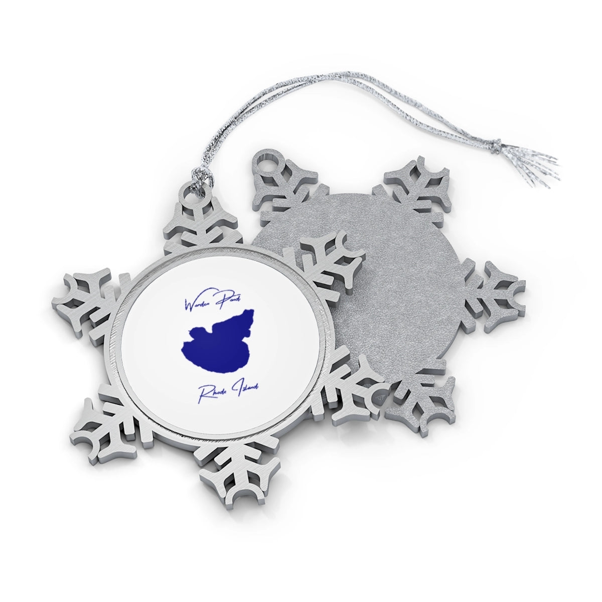 Rhode  Island  Worden  Pond  XMAS  Ornament  front  position  view  from  front-and-back  one  size.webp