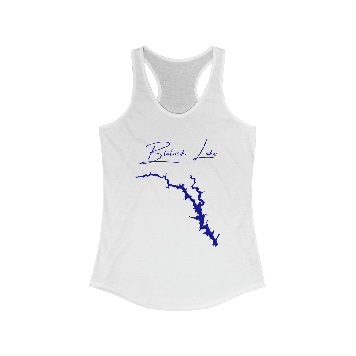 South  Carolina  Blalock  Lake  Racerback-Tank  front  position  view  from  front  solid  white.webp