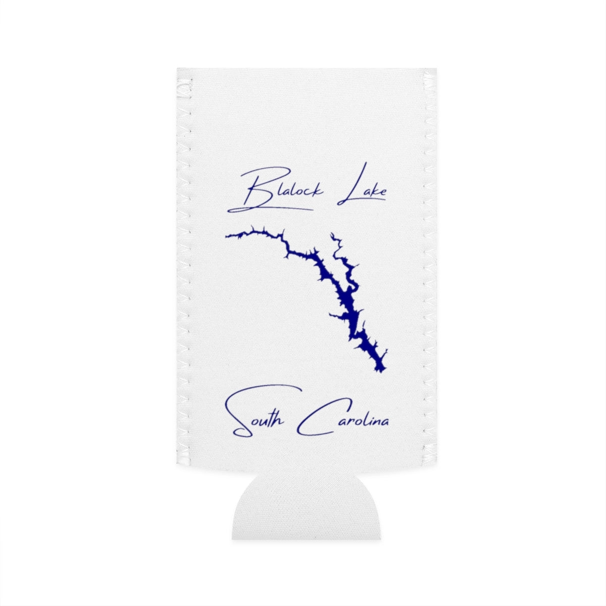 South  Carolina  Blalock  Lake  Slim  Can  Koozie  front  position  view  from  flat-front  white.webp