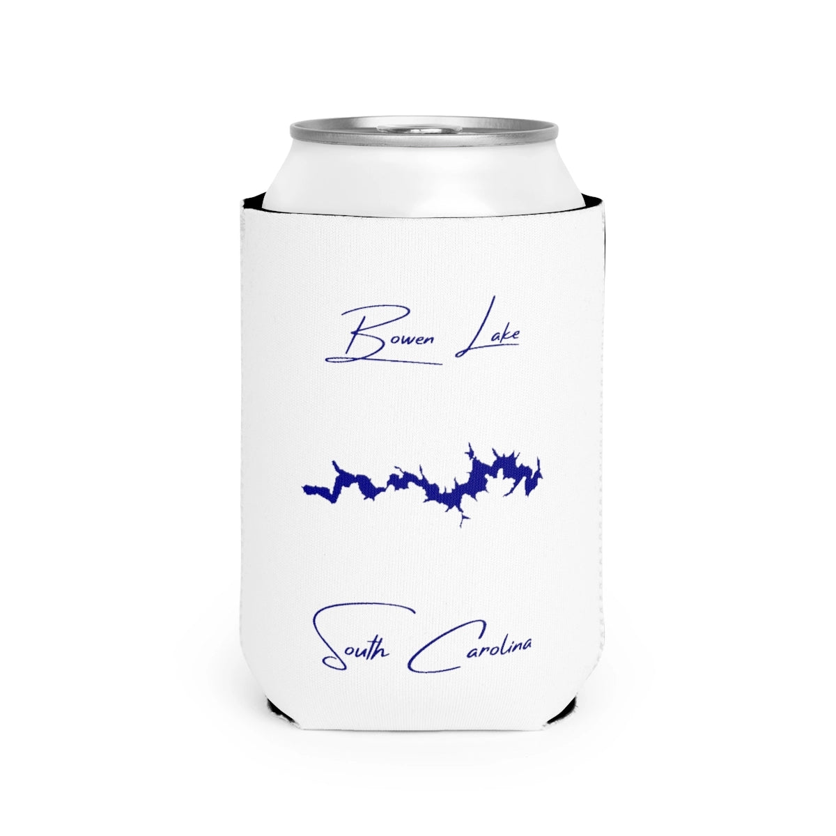 South  Carolina  Bowen  Lake  Can  Koozie  front  position  view  from  front-2  white.webp