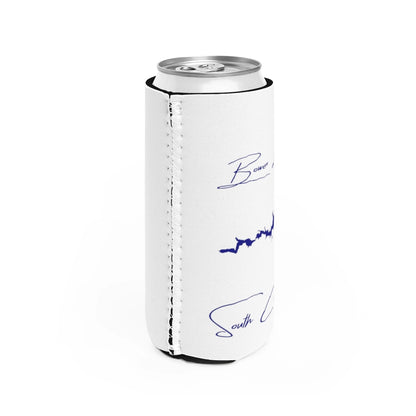 South  Carolina  Bowen  Lake  Slim  Can  Koozie  all  position  view  from  right  white.webp