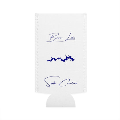 South  Carolina  Bowen  Lake  Slim  Can  Koozie  front  position  view  from  flat-front  white.webp