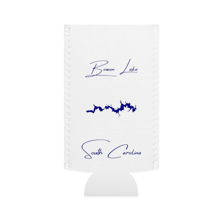South  Carolina  Bowen  Lake  Slim  Can  Koozie  front  position  view  from  flat-front  white.webp