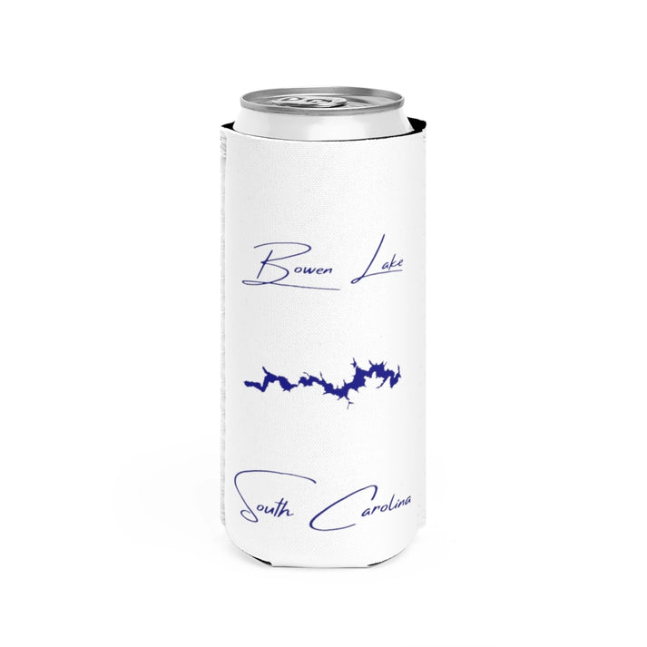 South  Carolina  Bowen  Lake  Slim  Can  Koozie  front  position  view  from  front  white.webp