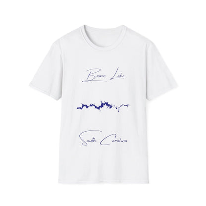 South  Carolina  Bowen  Lake  T-shirt  front  position  view  from  front  white.webp