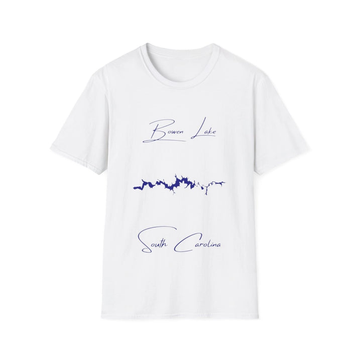 South  Carolina  Bowen  Lake  T-shirt  front  position  view  from  front  white.webp