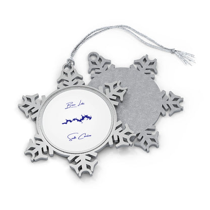 South  Carolina  Bowen  Lake  XMAS  Ornament  front  position  view  from  front-and-back  one  size.webp