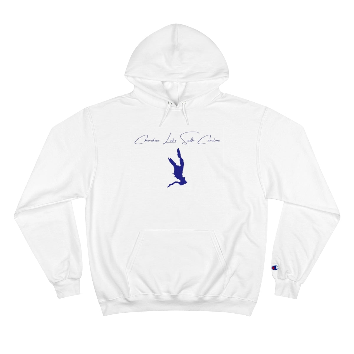 South  Carolina  Cherokee  Lake  Hoodie  front  position  view  from  front  white.webp