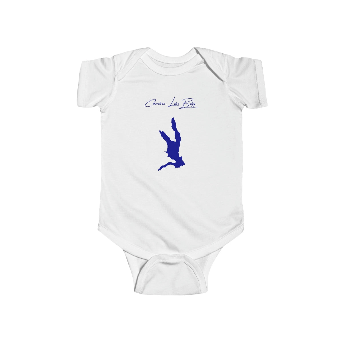 South  Carolina  Cherokee  Lake  Onesie  front  position  view  from  front  white.webp