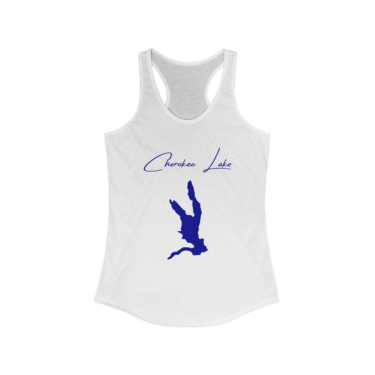 South  Carolina  Cherokee  Lake  Racerback-Tank  front  position  view  from  front  solid  white.webp