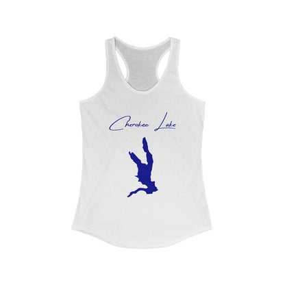 South  Carolina  Cherokee  Lake  Racerback-Tank  front  position  view  from  front  solid  white.webp