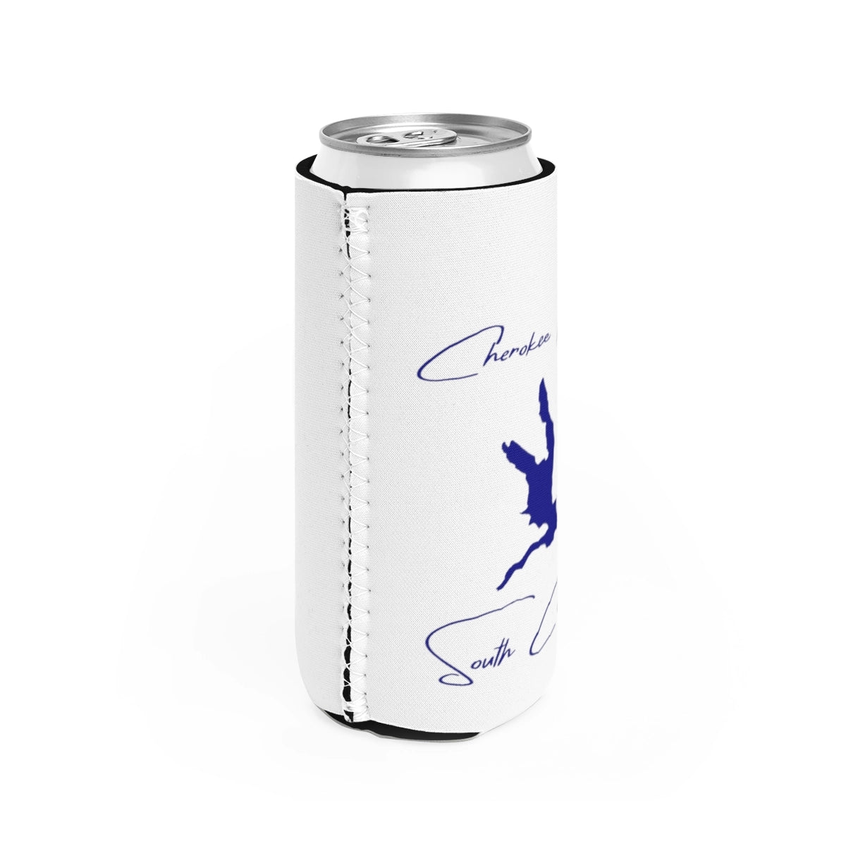 South  Carolina  Cherokee  Lake  Slim  Can  Koozie  all  position  view  from  right  white.webp