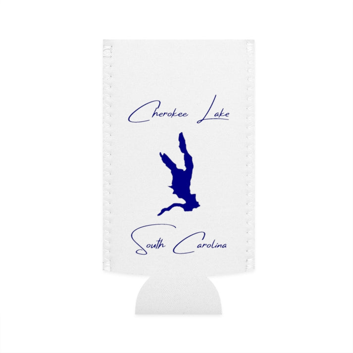 South  Carolina  Cherokee  Lake  Slim  Can  Koozie  front  position  view  from  flat-front  white.webp