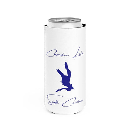 South  Carolina  Cherokee  Lake  Slim  Can  Koozie  front  position  view  from  front  white.webp