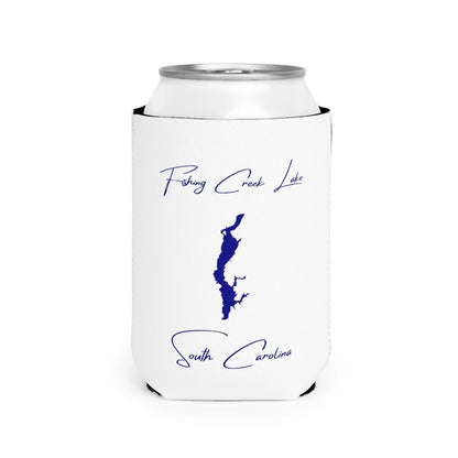 South  Carolina  Fishing  Creek  Lake  Can  Koozie  front  position  view  from  front-2  white.webp