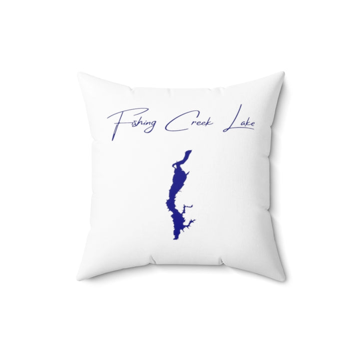 South  Carolina  Fishing  Creek  Lake  Pillow  front  position  view  from  back  16  x  16.webp
