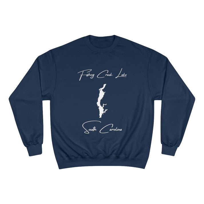 South  Carolina  Fishing  Creek  Lake  Sweatshirt  front  position  view  from  front  navy.webp