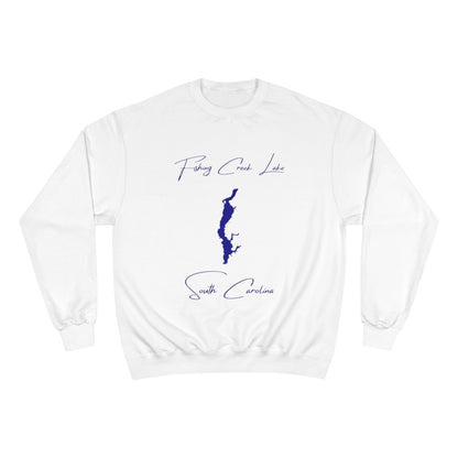 South  Carolina  Fishing  Creek  Lake  Sweatshirt  front  position  view  from  front  white.webp