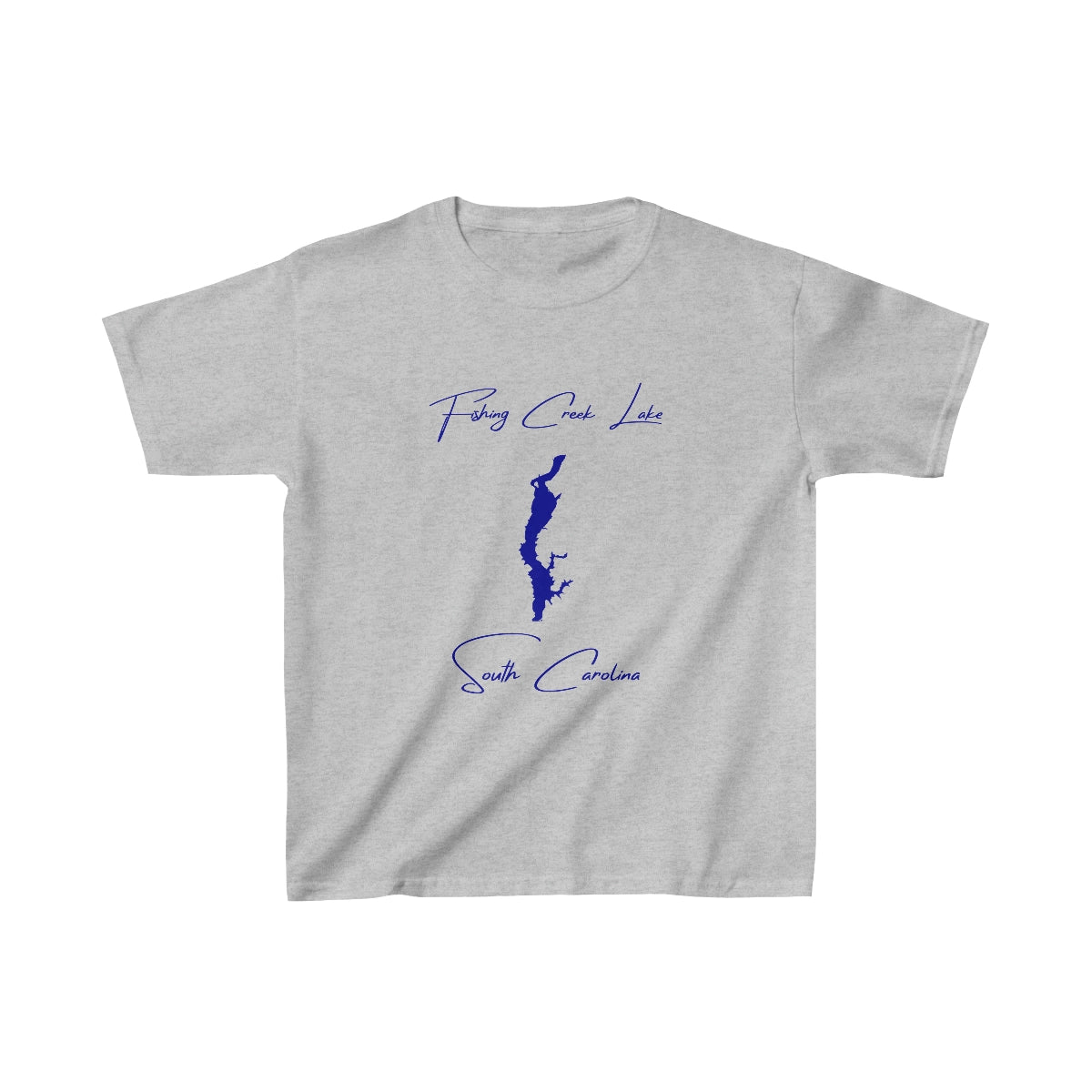 South  Carolina  Fishing  Creek  Lake  Youth  T-shirt  front  position  view  from  front  sport  grey.webp