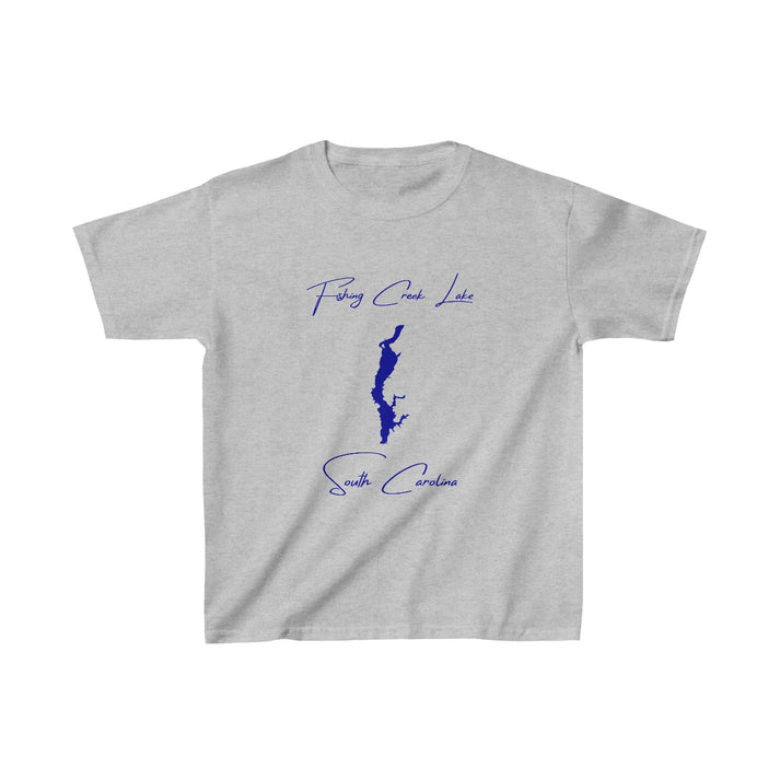 South  Carolina  Fishing  Creek  Lake  Youth  T-shirt  front  position  view  from  front  sport  grey.webp