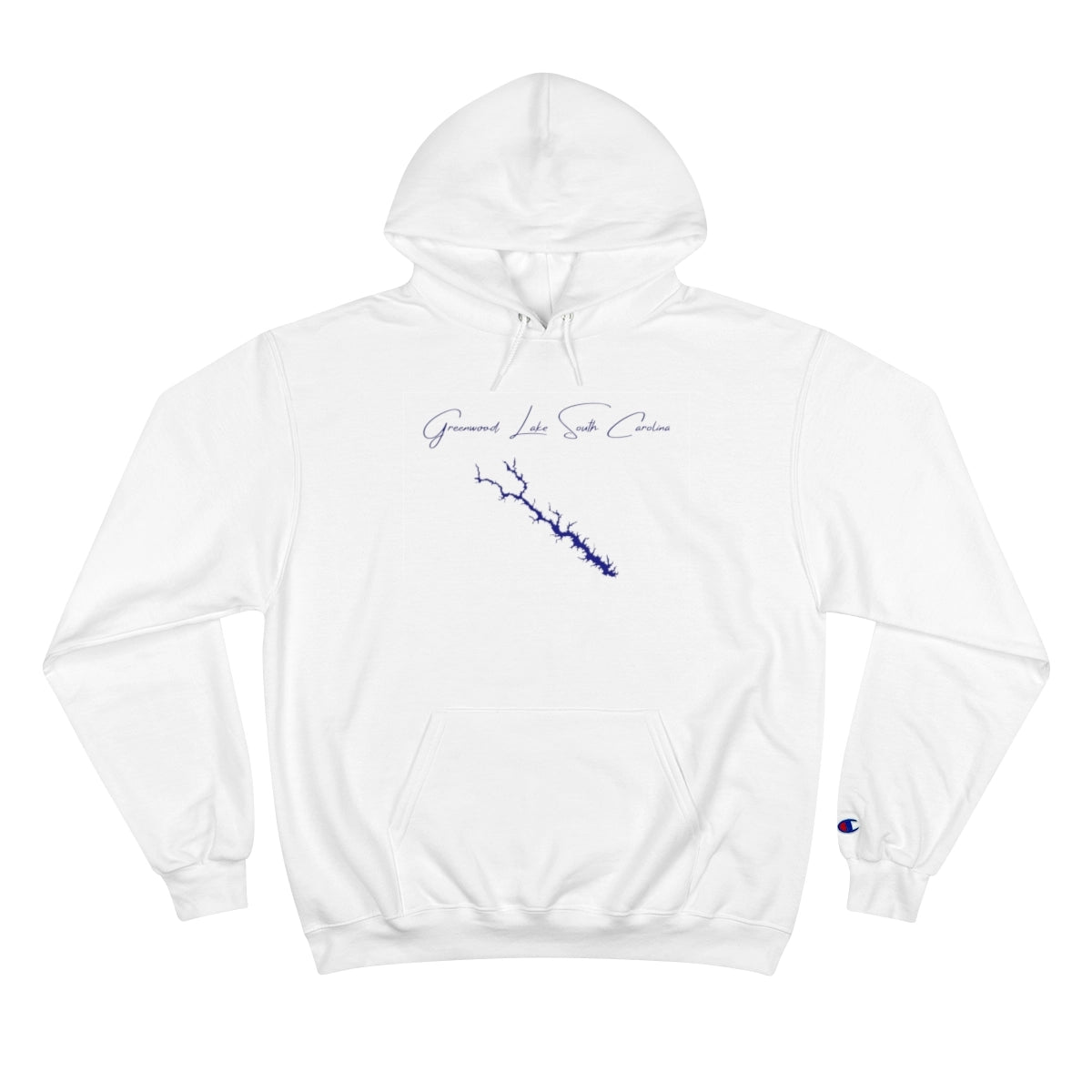 South  Carolina  Greenwood  Lake  Hoodie  front  position  view  from  front  white.webp