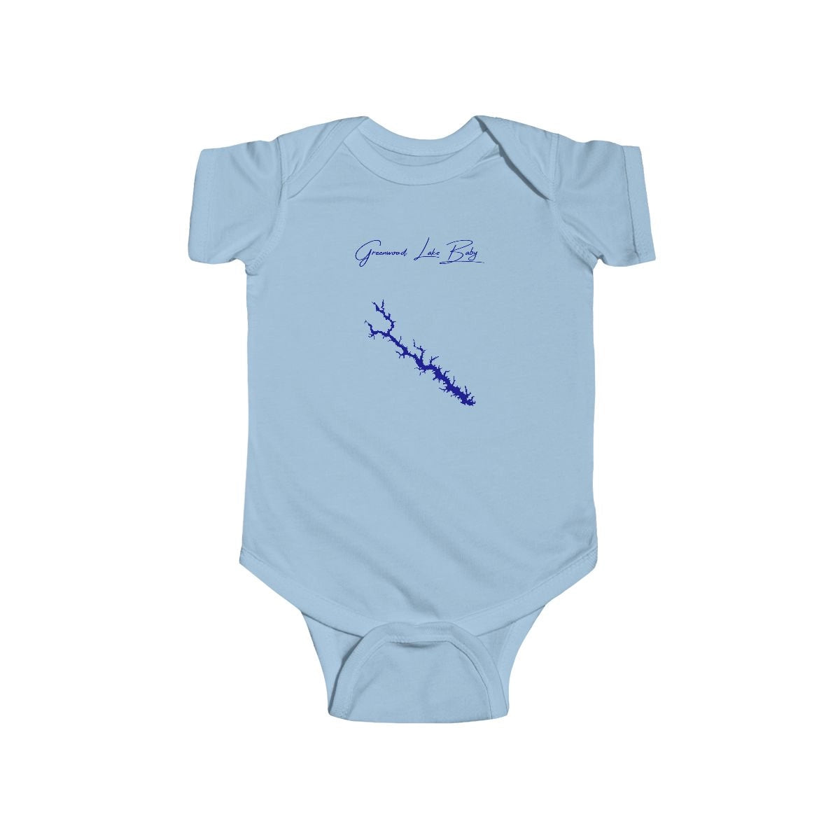 South  Carolina  Greenwood  Lake  Onesie  front  position  view  from  front  light  blue.webp