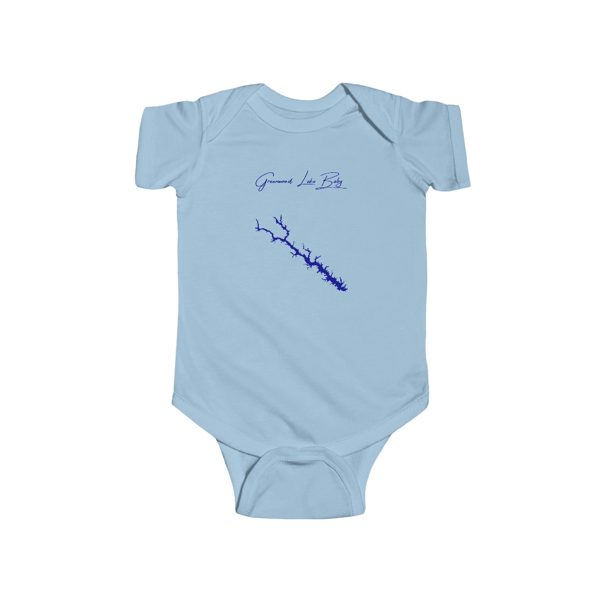 South  Carolina  Greenwood  Lake  Onesie  front  position  view  from  front  light  blue.webp