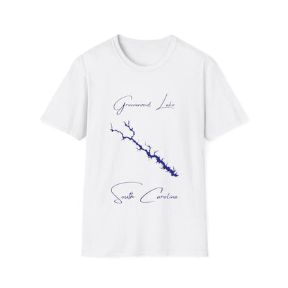 South  Carolina  Greenwood  Lake  T-shirt  front  position  view  from  front  white.webp