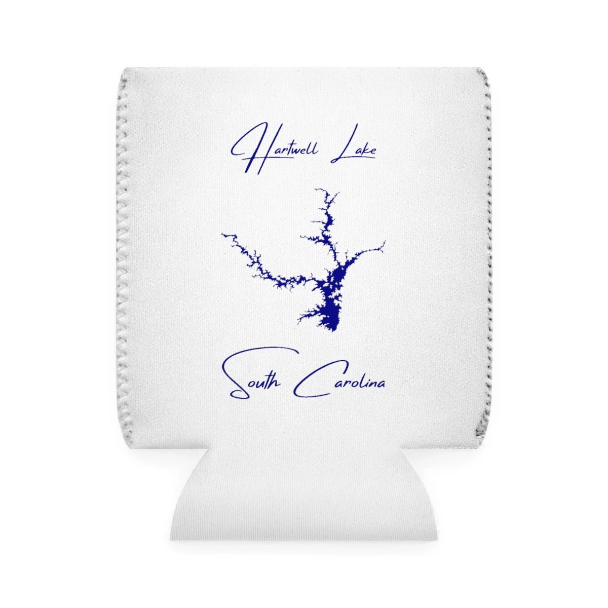 South  Carolina  Hartwell  Lake  Can  Koozie  front  position  view  from  front-1  white.webp