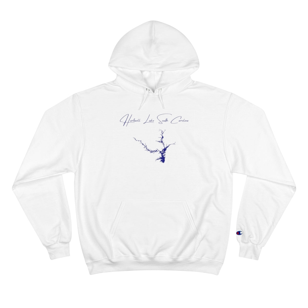 South  Carolina  Hartwell  Lake  Hoodie  front  position  view  from  front  white.webp