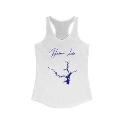 South  Carolina  Hartwell  Lake  Racerback-Tank  front  position  view  from  front  solid  white.webp