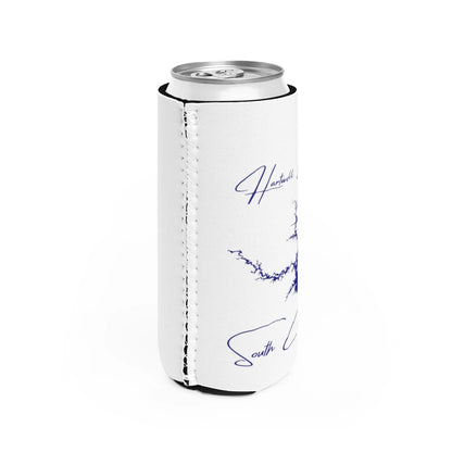 South  Carolina  Hartwell  Lake  Slim  Can  Koozie  all  position  view  from  right  white.webp