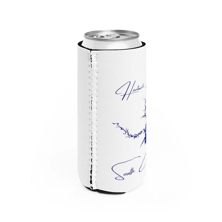 South  Carolina  Hartwell  Lake  Slim  Can  Koozie  all  position  view  from  right  white.webp