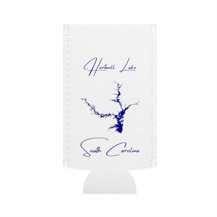 South  Carolina  Hartwell  Lake  Slim  Can  Koozie  front  position  view  from  flat-front  white.webp