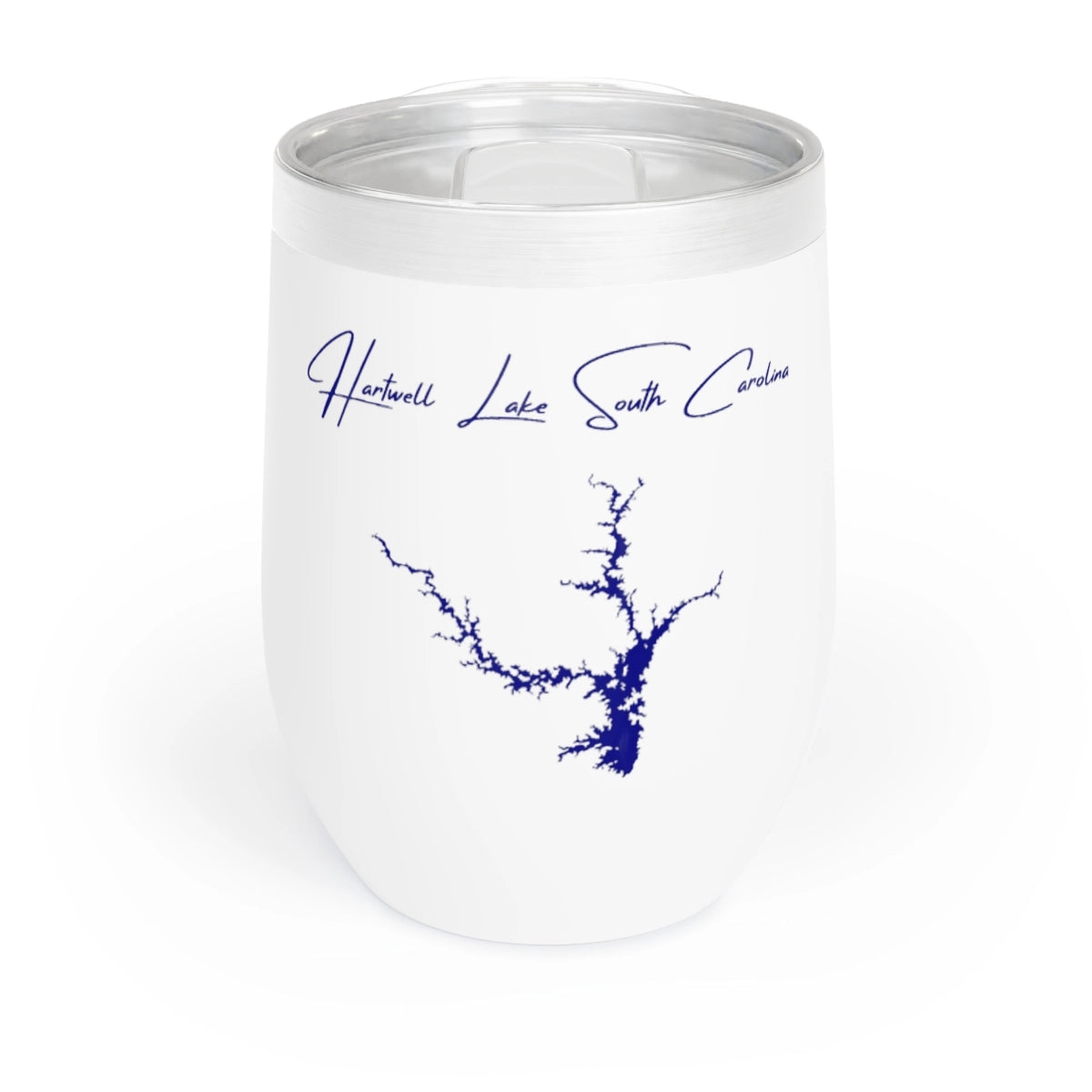 South  Carolina  Hartwell  Lake  Wine  Tumbler  front  position  view  from  front  white.webp