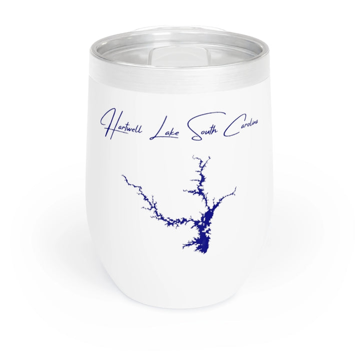 South  Carolina  Hartwell  Lake  Wine  Tumbler  front  position  view  from  front  white.webp