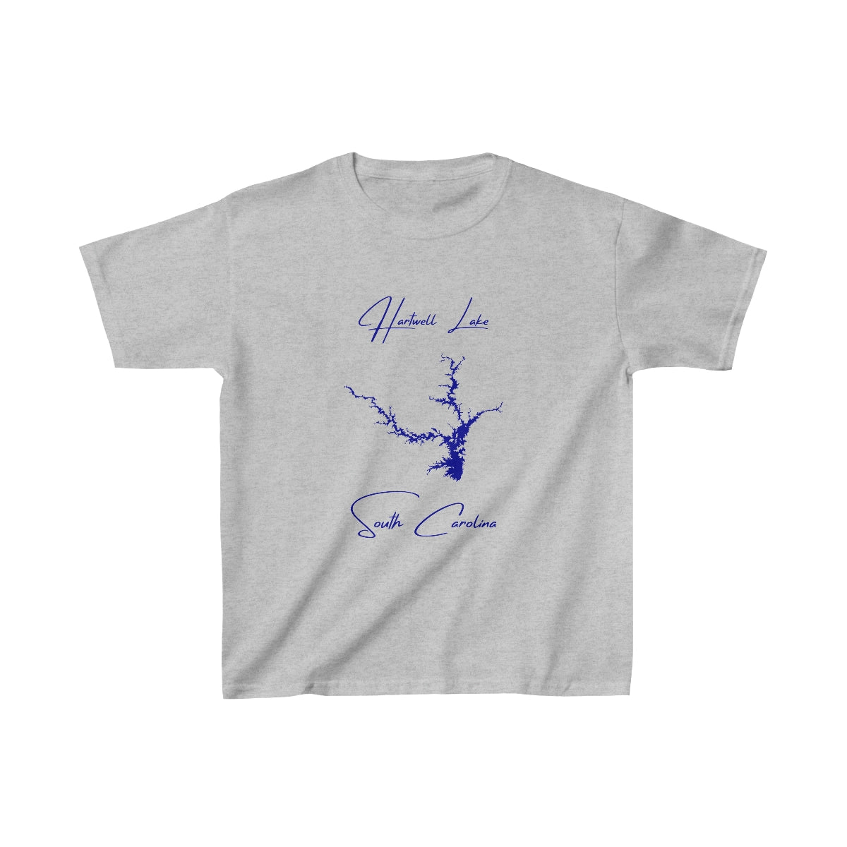 South  Carolina  Hartwell  Lake  Youth  T-shirt  front  position  view  from  front  sport  grey.webp
