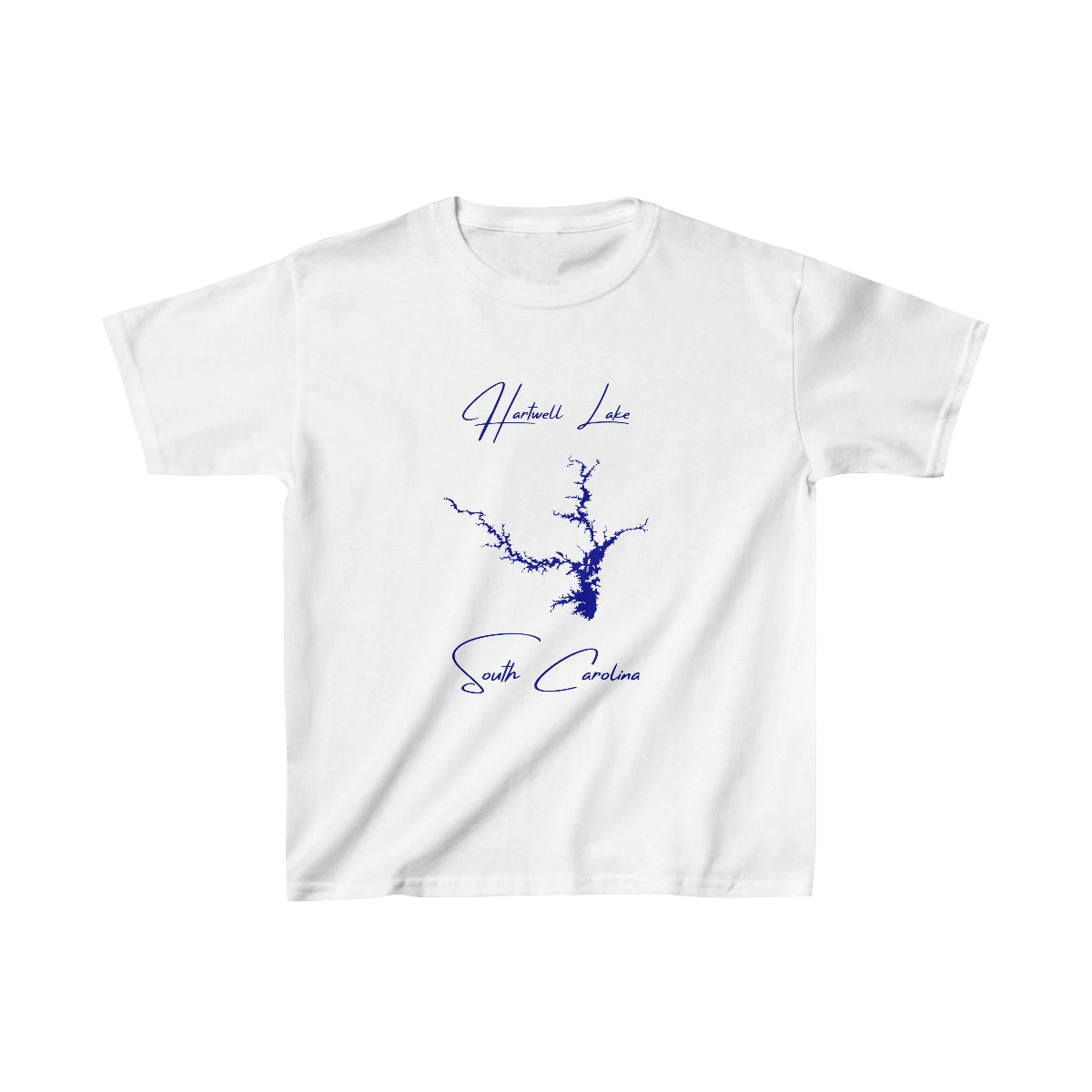 South  Carolina  Hartwell  Lake  Youth  T-shirt  front  position  view  from  front  white.webp