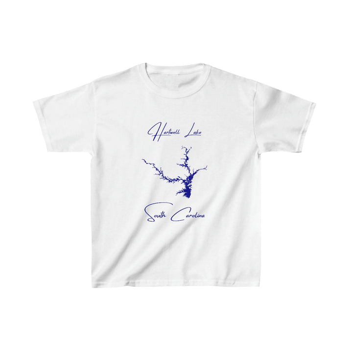 South  Carolina  Hartwell  Lake  Youth  T-shirt  front  position  view  from  front  white.webp