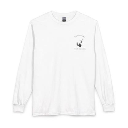 South  Carolina  Jocassee  Lake  Long  Sleeve  Fishing  T-shirt  front  position  view  from  front  white.webp