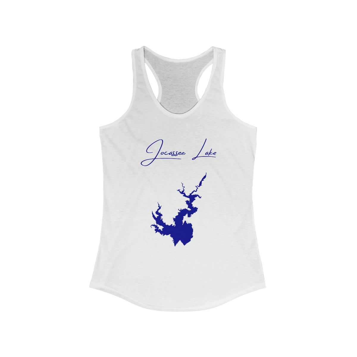 South  Carolina  Jocassee  Lake  Racerback-Tank  front  position  view  from  front  solid  white.webp