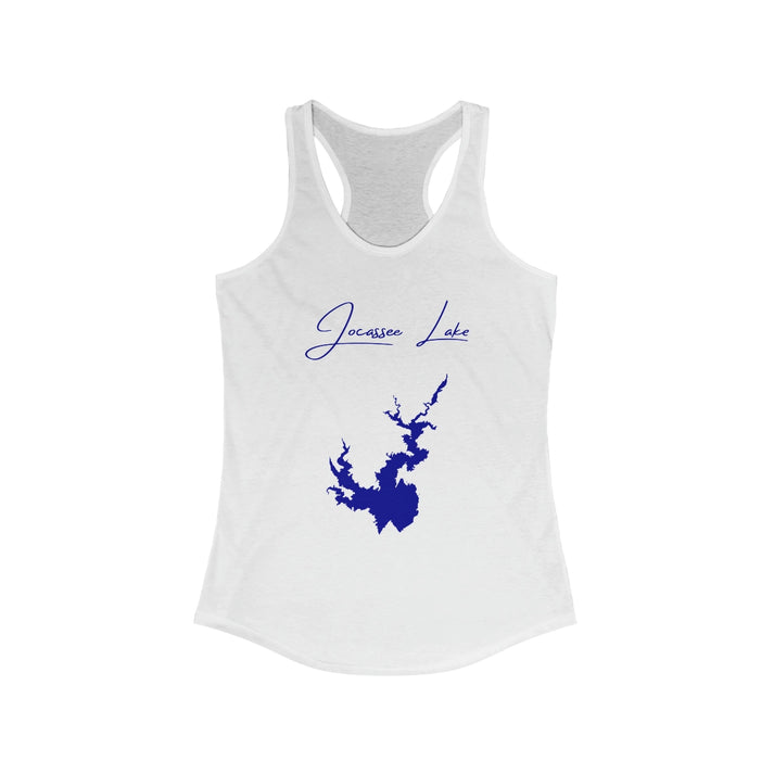 South  Carolina  Jocassee  Lake  Racerback-Tank  front  position  view  from  front  solid  white.webp