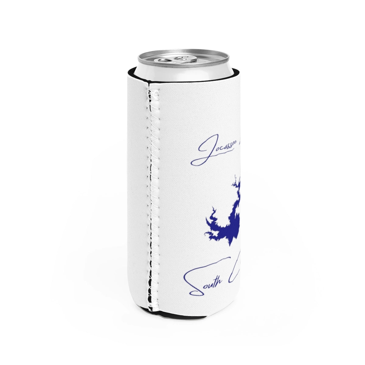 South  Carolina  Jocassee  Lake  Slim  Can  Koozie  all  position  view  from  right  white.webp