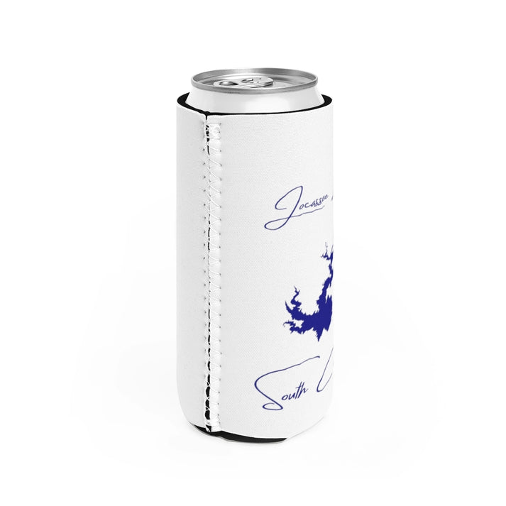 South  Carolina  Jocassee  Lake  Slim  Can  Koozie  all  position  view  from  right  white.webp