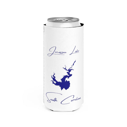 South  Carolina  Jocassee  Lake  Slim  Can  Koozie  front  position  view  from  front  white.webp