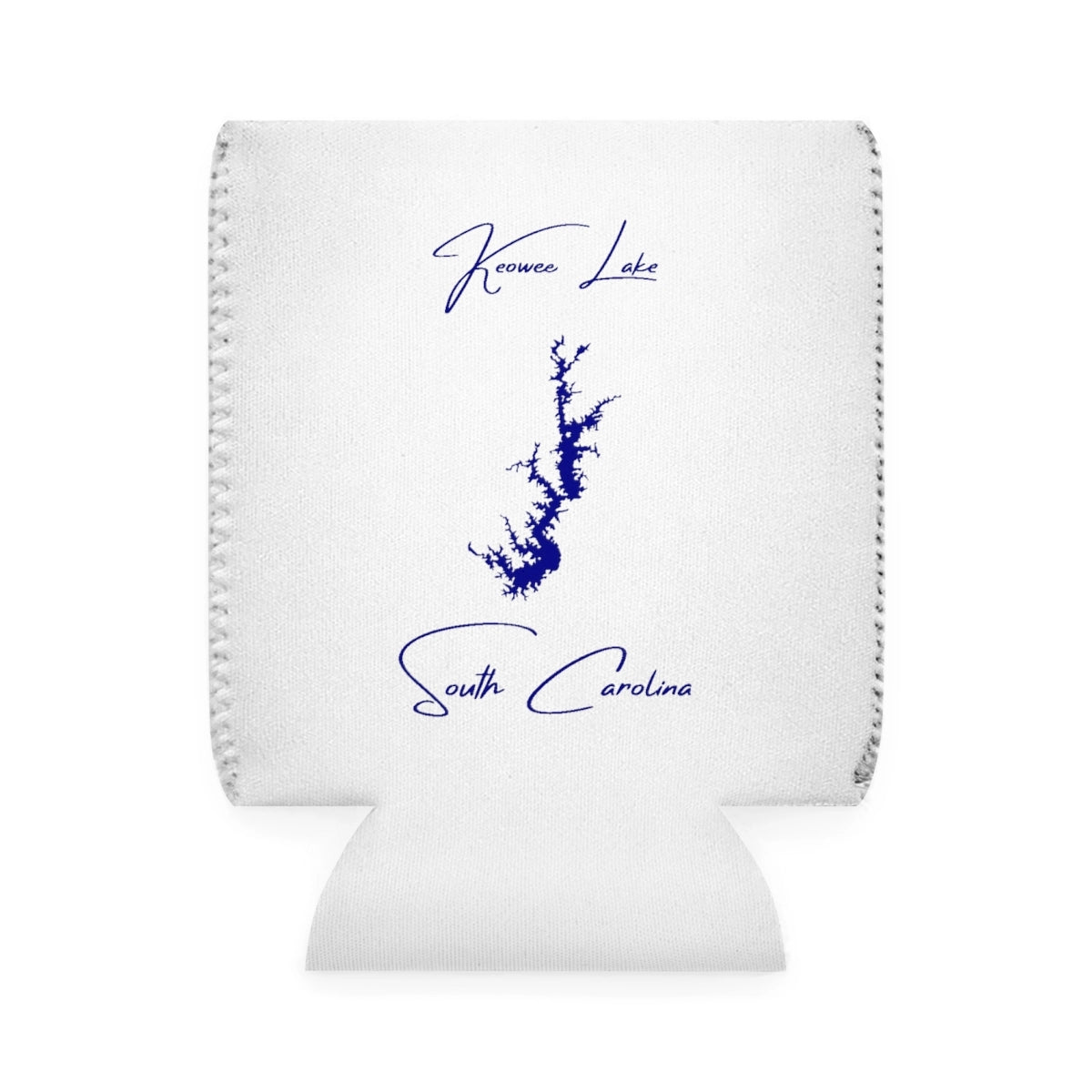 South  Carolina  Keowee  Lake  Can  Koozie  front  position  view  from  front-1  white.webp