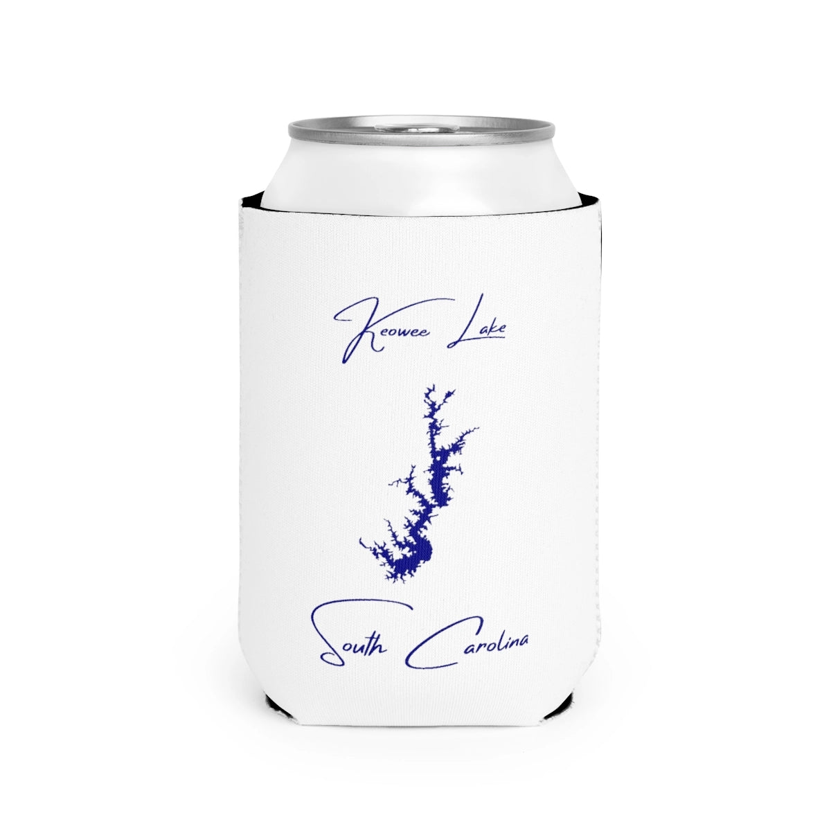 South  Carolina  Keowee  Lake  Can  Koozie  front  position  view  from  front-2  white.webp