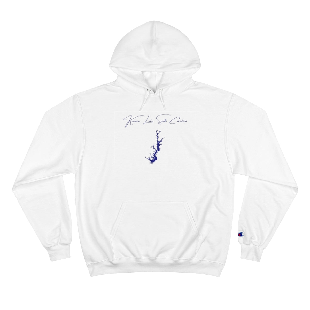 South  Carolina  Keowee  Lake  Hoodie  front  position  view  from  front  white.webp