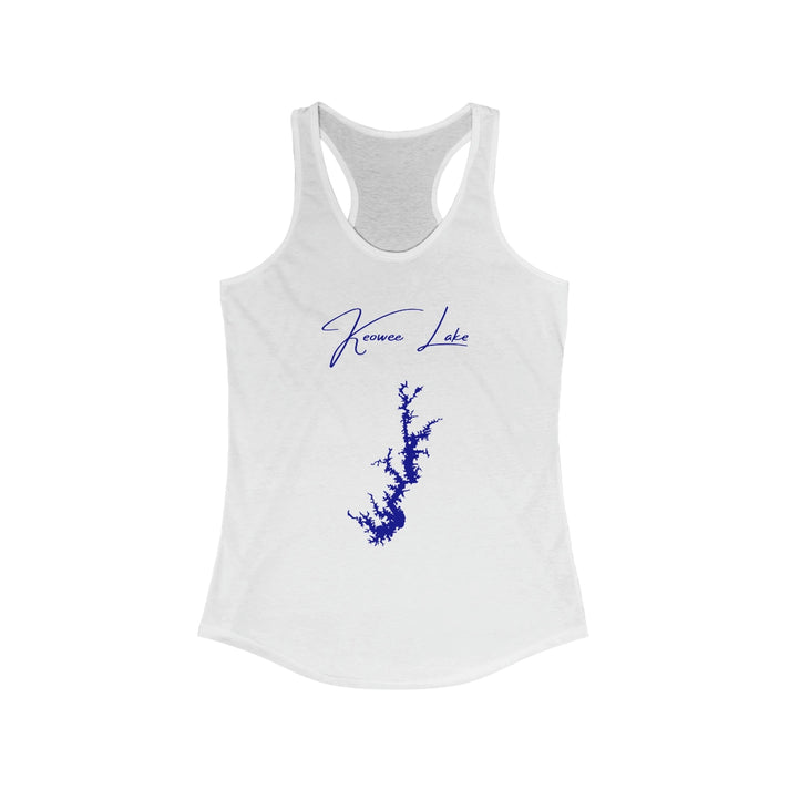South  Carolina  Keowee  Lake  Racerback-Tank  front  position  view  from  front  solid  white.webp